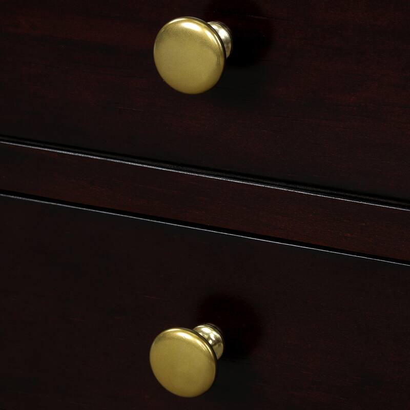 17" Modern Style Solid Pine Wood 2Drawers Nightstand with Fenced